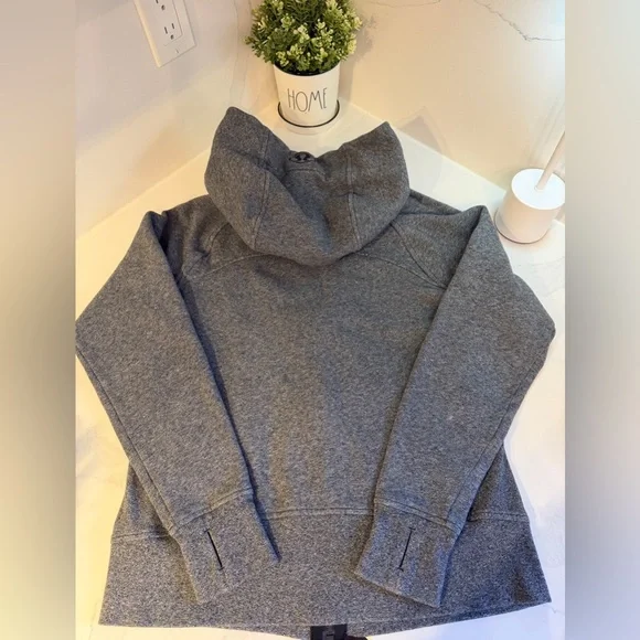 Lululemon Full Zip Scuba Heather Grey size 10 - Picture 2 of 4